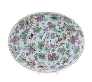 CHINESE ROSE CANTON OVAL PLATTER