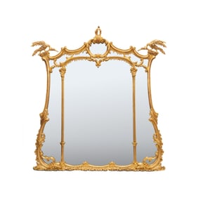 CHINESE CHIPPENDALE HO-HO BIRD OVERMANTEL MIRROR