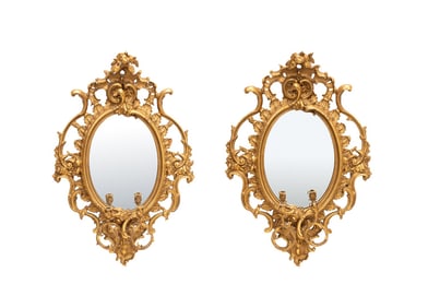 CHARLES NOSOTTI, PAIR OF ROCOCO REVIVAL MIRRORS