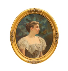 RICHARD CREIFELDS, MARY LOUISA HALSTED, OVAL O/C