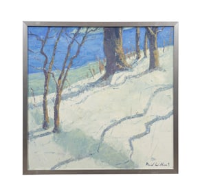 DAVID A. WILLIAMS, 'WINTER CREEK' LANDSCAPE O/C