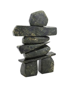 INUIT INUKSKUK SERPENTINE STONE SCULPTURE