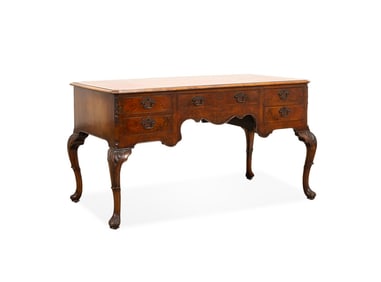 MAPLE & CO. GEORGIAN STYLE WALNUT DESK