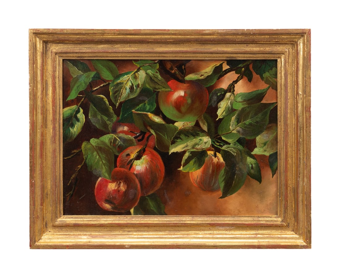 APPLES ON BRANCH, OIL, CIRCLE OF L W. PRENTICE (1 of 5)