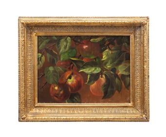 CIRCLE OF L.W. PRENTICE, APPLES STILL LIFE, OIL