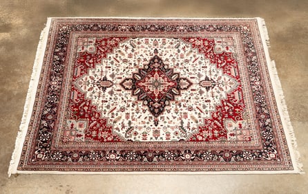 INDIAN HERIZ HAND-WOVEN RUG