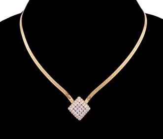 DIAMOND & 14K YELLOW GOLD NECKLACE
