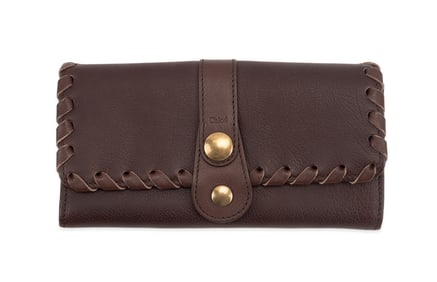 CHLOE EDITION ANNIVERSAIRE BROWN LEATHER WALLET