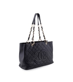 CHANEL BLACK CAVIAR LEATHER 'GRAND SHOPPING TOTE'