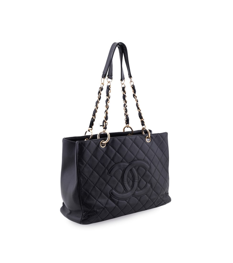 CHANEL BLACK CAVIAR LEATHER 'GRAND SHOPPING TOTE' (1 of 10)