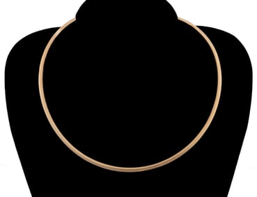 ITALIAN OMEGA 14K YELLOW GOLD NECKLACE