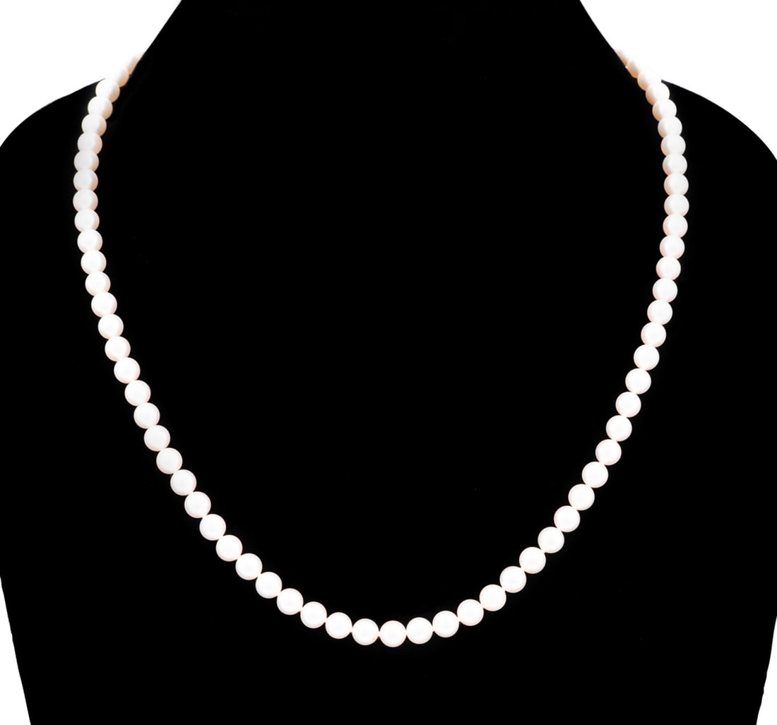 MIKIMOTO AKOYA PEARL NECKLACE W/ 18K CLASP (1 of 6)
