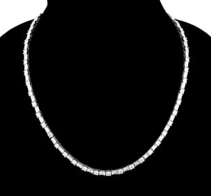 26TCW DIAMOND & PLATINUM LINE NECKLACE