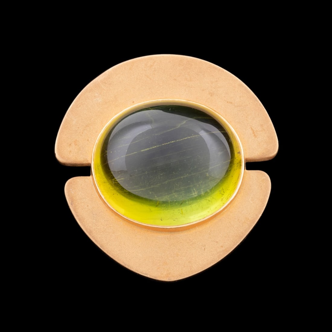 LAINEY PAPAGEORGE 18K LARGE PERIDOT BROOCH (1 of 6)