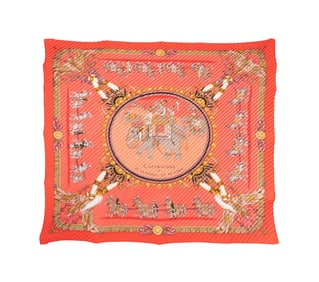 HERMES 'CAPARACONS' PLISSE SCARF, 1959