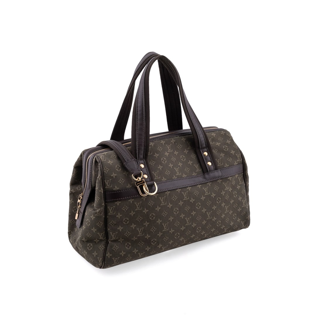LOUIS VUITTON GREEN MINI LIN 'JOSEPHINE' BAG (1 of 10)
