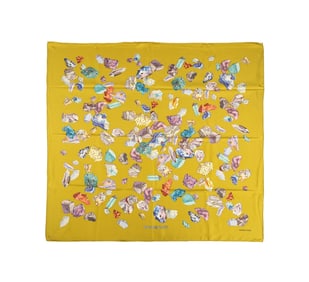 HERMES 'MINERAUX' SCARF, 1990