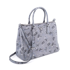 PRADA FLORAL SAFFIANO LEATHER GALLERIA TOTE