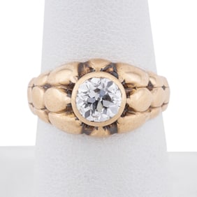 DIAMOND & 14K YELLOW GOLD RING