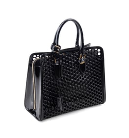 ALEXANDER MCQUEEN PATENT HONEYCOMB 'HEROINE' BAG