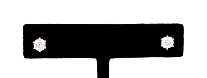 DIAMOND & 14K YELLOW GOLD STUD EARRINGS