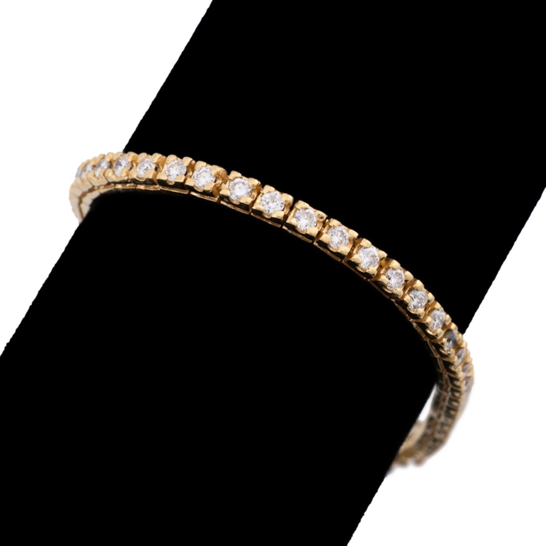 DIAMOND & 18K YG LINE BRACELET (1 of 5)
