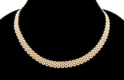 14K YG PANTHER STYLE NECKLACE