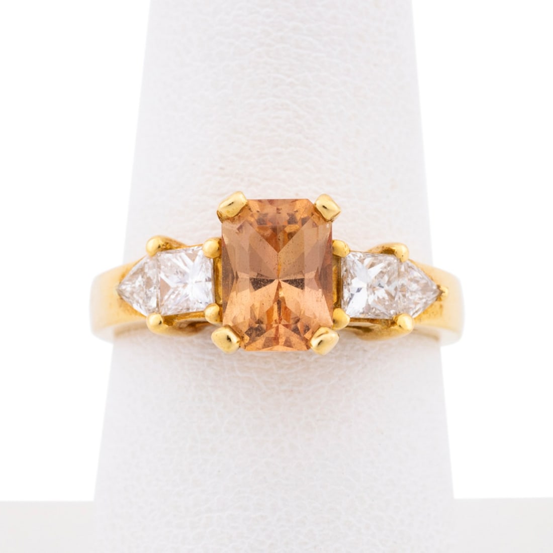TOPAZ & DIAMOND 18K YELLOW GOLD RING (1 of 6)