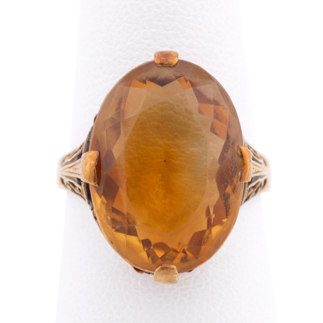 14K CITRINE & YELLOW GOLD RING (1 of 6)