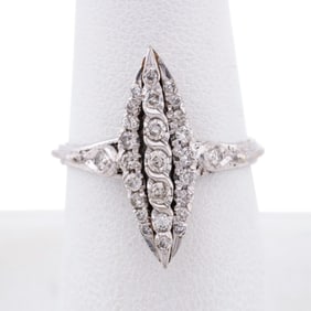 DIAMOND CLUSTER & 14K WG RING