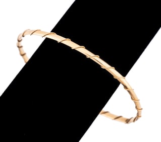 14K YG TWISTED BANGLE BRACELET