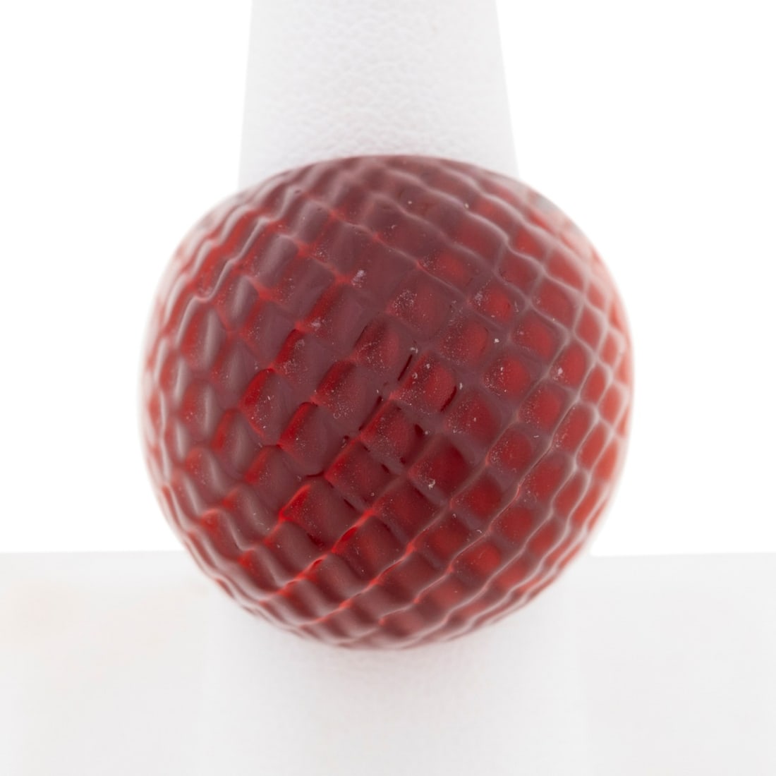 LALIQUE RED CRYSTAL "SERPENT" RING (1 of 6)