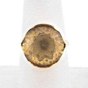 CITRINE & 14K YELLOW GOLD RING