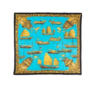 HERMES 'JONQUES ET SAMPANS' SCARF, 1966