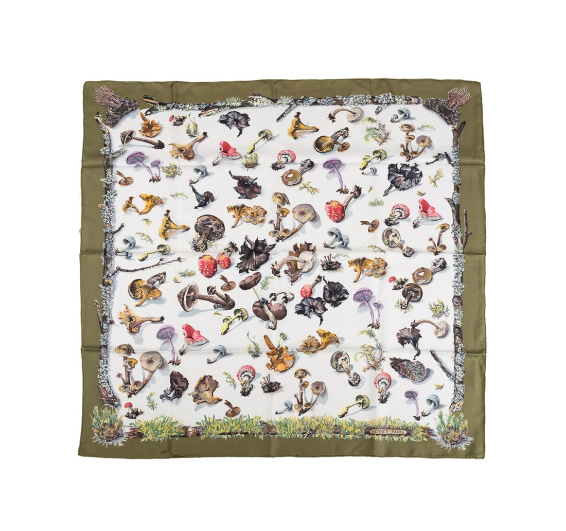 HERMES 'LES CHAMPIGNONS' SCARF, 1959 (1 of 9)