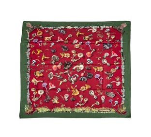 HERMES 'LES CHAMPIGNONS' SCARF, 1959