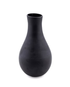 HERMES MODERN BLACK GLASS VASE