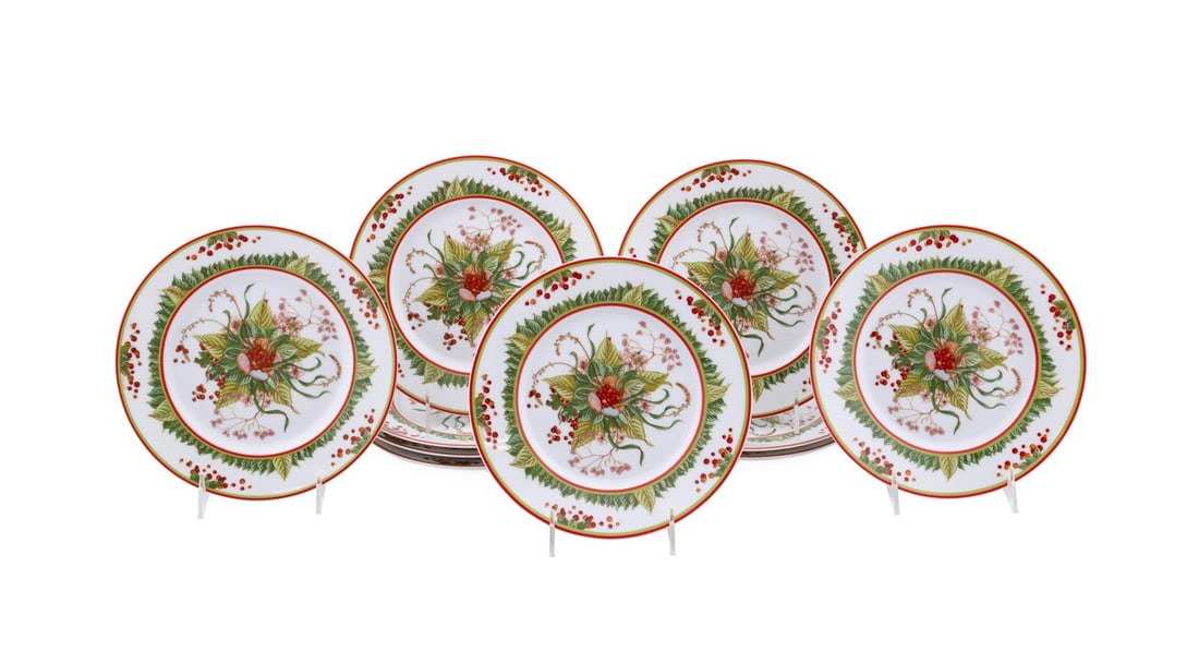 HERMES, SET OF 10 'LE JARDIN DE PYTHAGORE' PLATES (1 of 7)