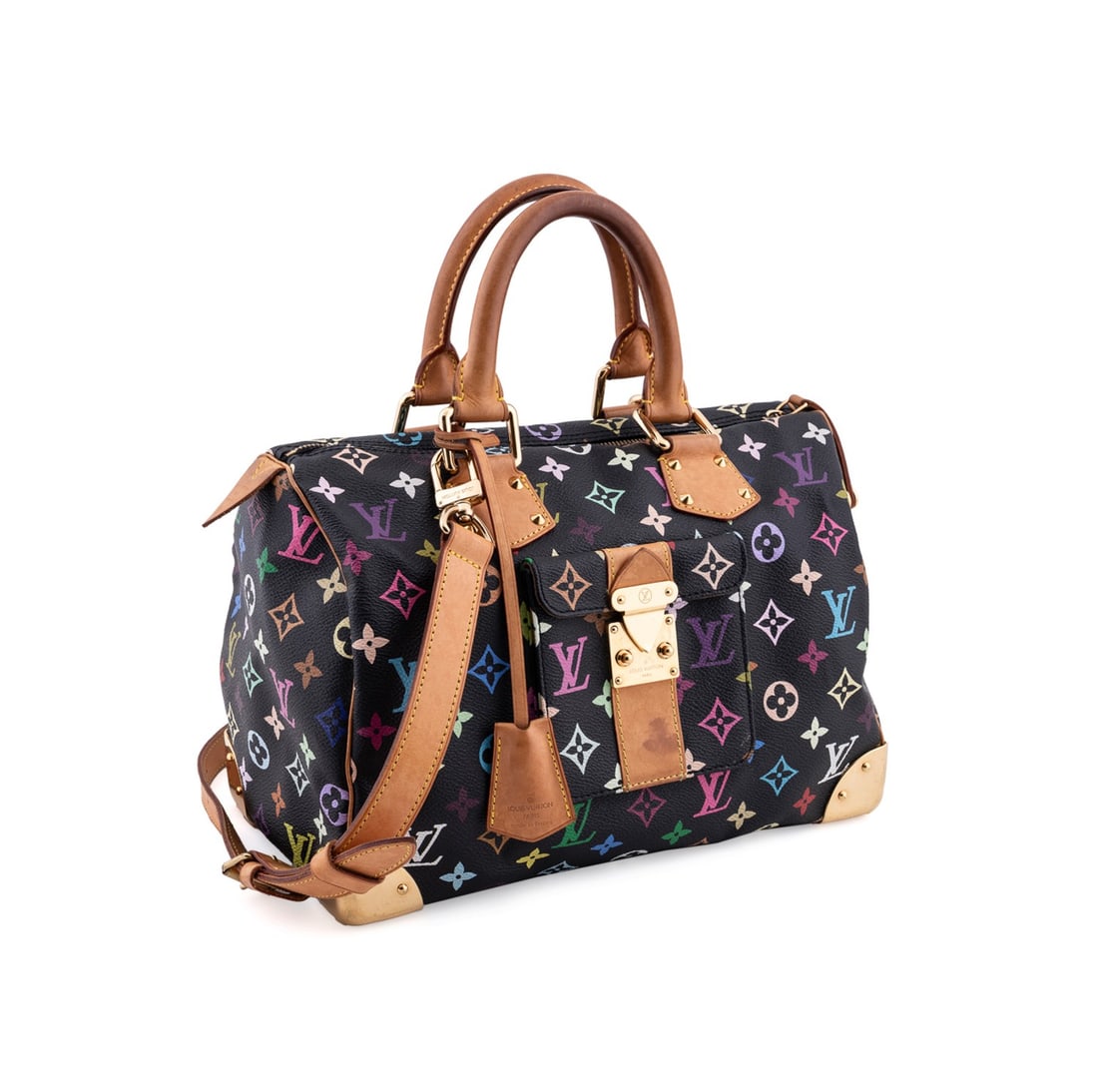 LOUIS VUITTON MULTICOLOR MONOGRAM CANVAS SPEEDY 30 (1 of 9)