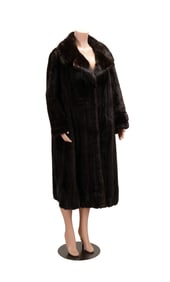 LADIES FULL-LENGTH RANCH MINK COAT