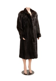 LADIES' RANCH FULL LENGTH MINK FUR COAT