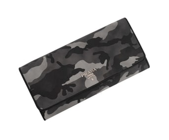 PRADA GREY CAMO CONVERTIBLE WALLET CROSSBODY