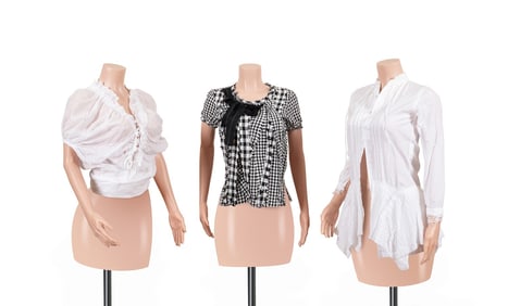 THREE ASSORTED COMME DES GARCONS TOPS