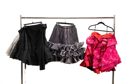 THREE COMME DES GARCONS STATEMENT SKIRTS