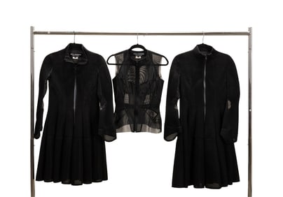 THREE JUNYA WATANABE CDG 2013 MESH CLOTHING ITEMS