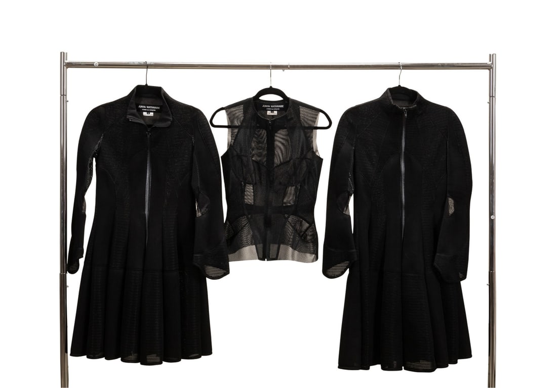 THREE JUNYA WATANABE CDG 2013 MESH CLOTHING ITEMS (1 of 9)