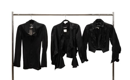 THREE JUNYA WATANABE CDG WOMEN'S BLACK JACKETS