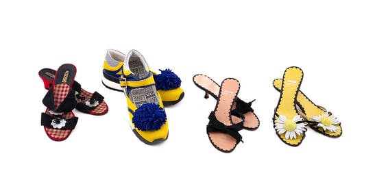 GROUP OF FOUR PAIRS OF MOSCHINO SHOES