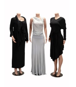 FIVE RICK OWENS WOMEN'S ITEMS WITH MATCHING SET