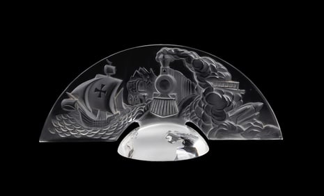 LALIQUE 500TH ANNIVERSARY OF AMERICA PLAQUE